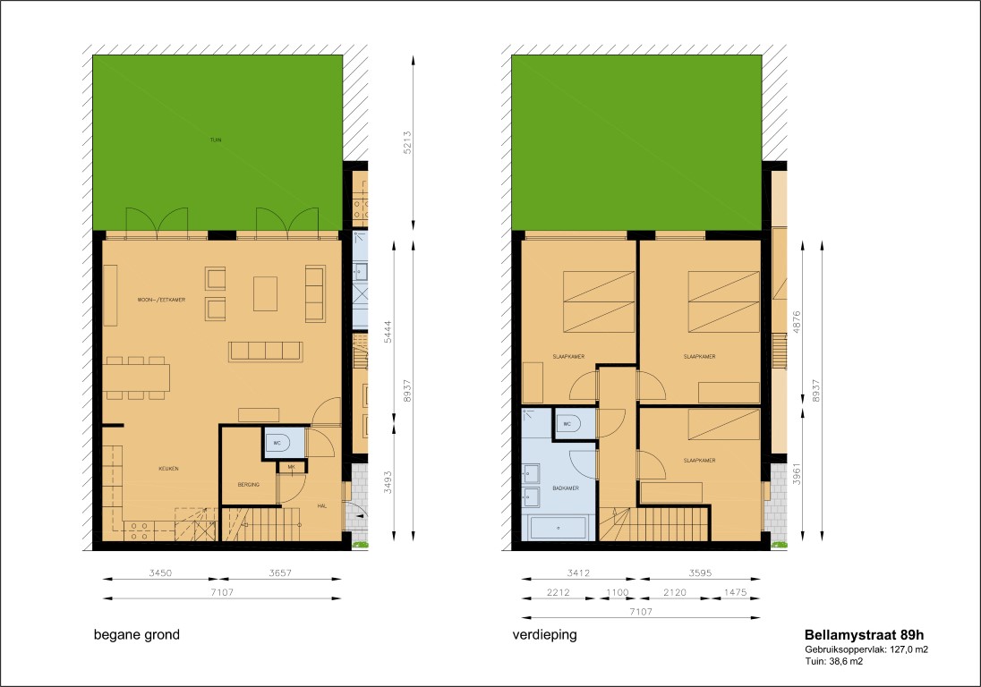 Bellamystraat 89-H,Amsterdam,Noord-Holland Nederland,3 Bedrooms Bedrooms,1 BathroomBathrooms,House,Bellamystraat,1141