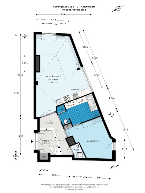 Herengracht 181C,Amsterdam,Noord-Holland Nederland,1 Bedroom Bedrooms,1 BathroomBathrooms,Apartment,Den Grooten Heer,Herengracht,4,1170