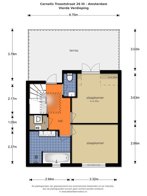 Cornelis Trooststraat 26-III+IV 1072 JG, Amsterdam, Noord-Holland Nederland, 4 Bedrooms Bedrooms, ,1 BathroomBathrooms,Apartment,For Rent,Cornelis Trooststraat,3,1181