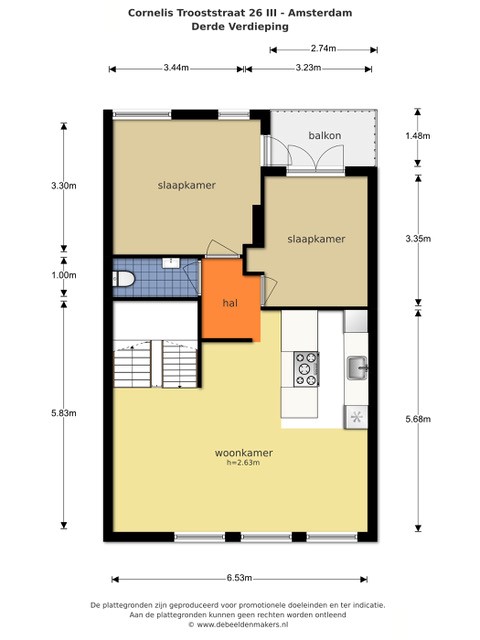 Cornelis Trooststraat 26-III+IV 1072 JG, Amsterdam, Noord-Holland Nederland, 4 Bedrooms Bedrooms, ,1 BathroomBathrooms,Apartment,For Rent,Cornelis Trooststraat,3,1181