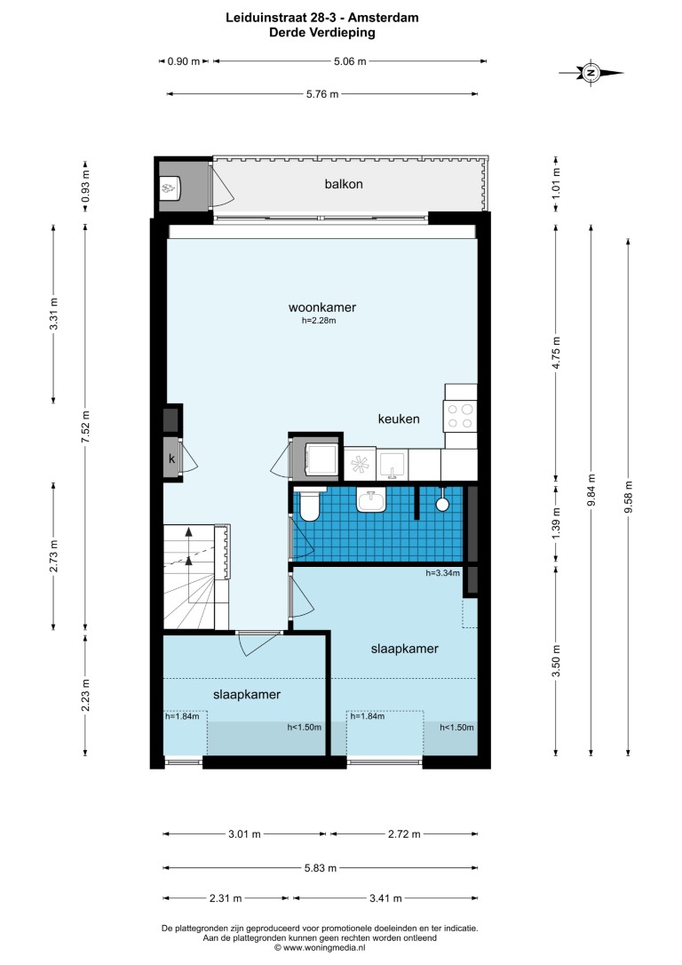 Leiduinstraat 28-III, Amsterdam, Noord-Holland Nederland, 2 Slaapkamers Slaapkamers, ,1 BadkamerBadkamers,Appartement,Huur,Leiduinstraat ,1192