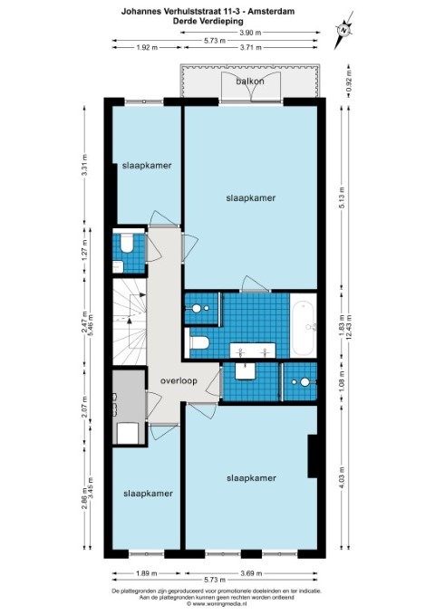 Johannes Verhulststraat 11 III, Amsterdam, Noord-Holland Nederland, 4 Bedrooms Bedrooms, ,2 BathroomsBathrooms,Apartment,For Rent,Johannes Verhulststraat,3,1201