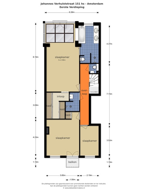 Johannes Verhulststraat 151 huis, Amsterdam, Noord-Holland Nederland, 5 Slaapkamers Slaapkamers, ,3 BadkamersBadkamers,Appartement,Huur,Johannes Verhulststraat ,1269