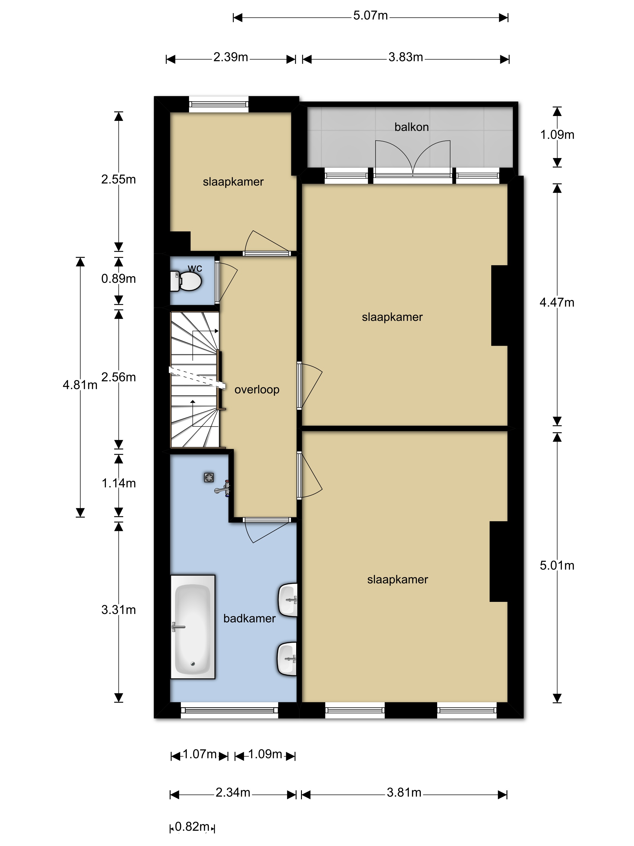 Valeriusstraat 212-II, Amsterdam, Noord-Holland Nederland, 5 Slaapkamers Slaapkamers, ,2 BadkamersBadkamers,Appartement,Huur,Valeriusstraat,2,1278