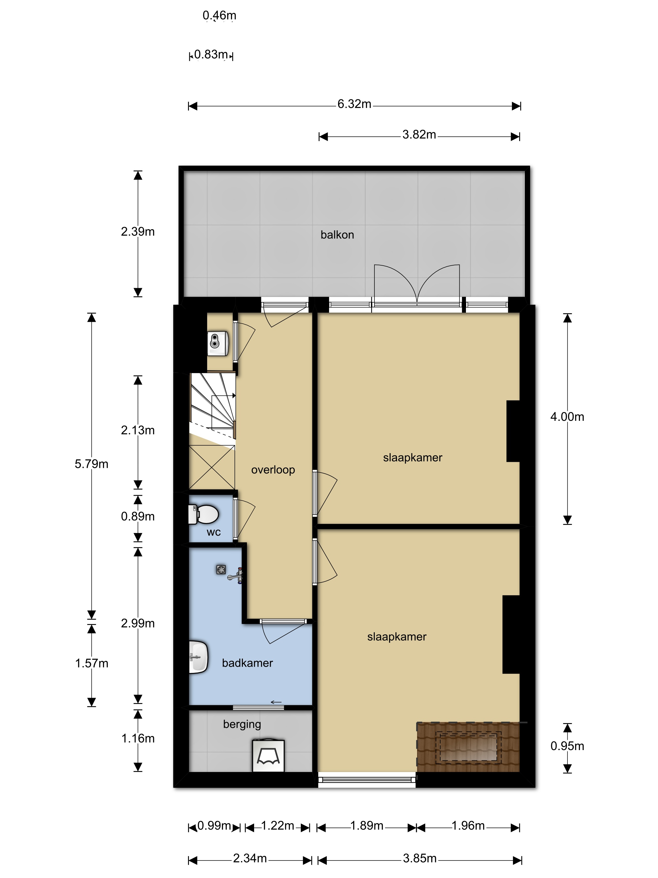 Valeriusstraat 212-II, Amsterdam, Noord-Holland Nederland, 5 Slaapkamers Slaapkamers, ,2 BadkamersBadkamers,Appartement,Huur,Valeriusstraat,2,1278