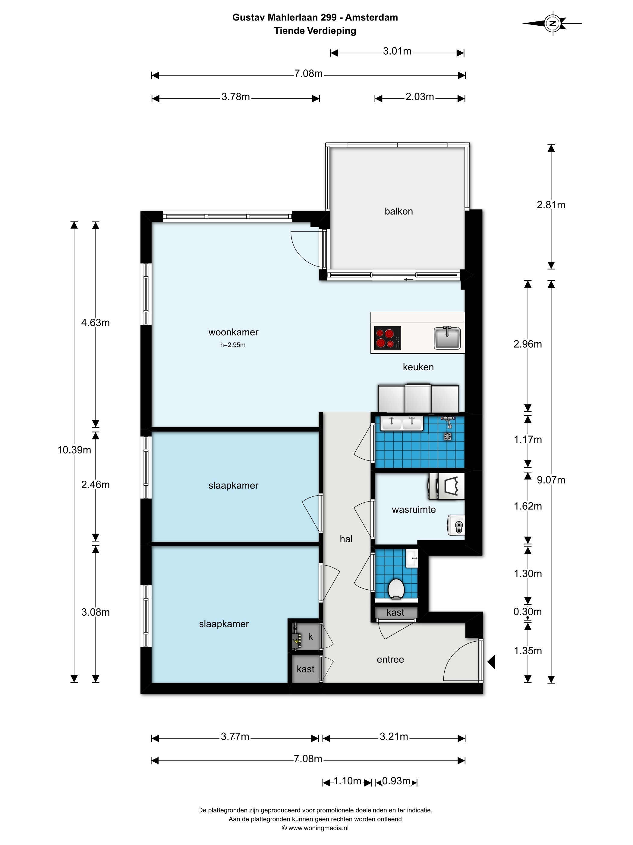 Gustav Mahlerlaan 299, Noord-Holland Nederland, 2 Bedrooms Bedrooms, ,1 BathroomBathrooms,Apartment,For Rent,Xavier,Gustav Mahlerlaan,10,1294