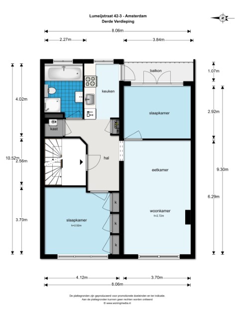 Lumeijstraat 42 III 1056 VZ, Amsterdam, Noord-Holland Nederland, 2 Slaapkamers Slaapkamers, ,1 BadkamerBadkamers,Appartement,Huur,Lumeijstraat ,3,1366