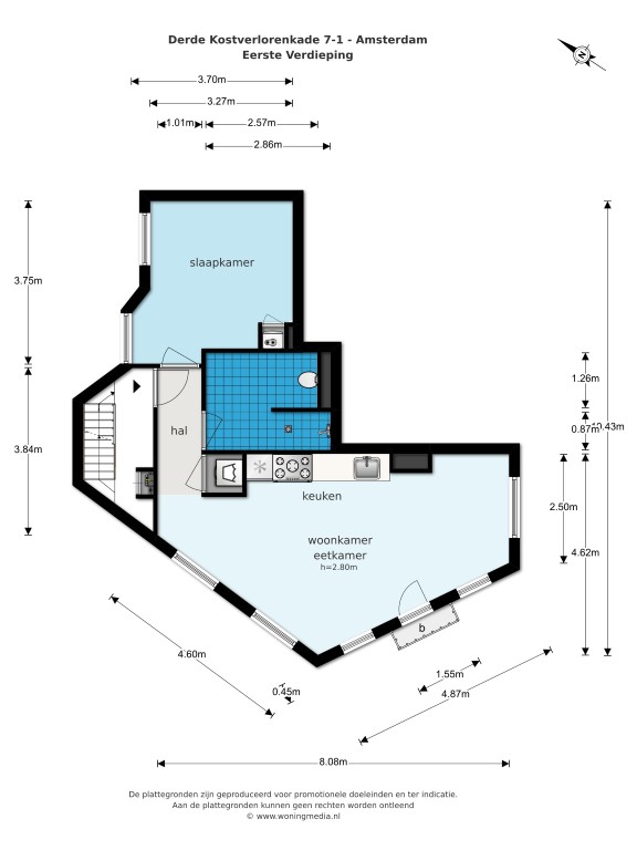 Derde Kostverlorenkade 7-I, Amsterdam, Nederland Noord-Holland Nederland, 1 Slaapkamer Slaapkamers, ,1 BadkamerBadkamers,Appartement,Huur,Derde Kostverlorenkade,1,1383