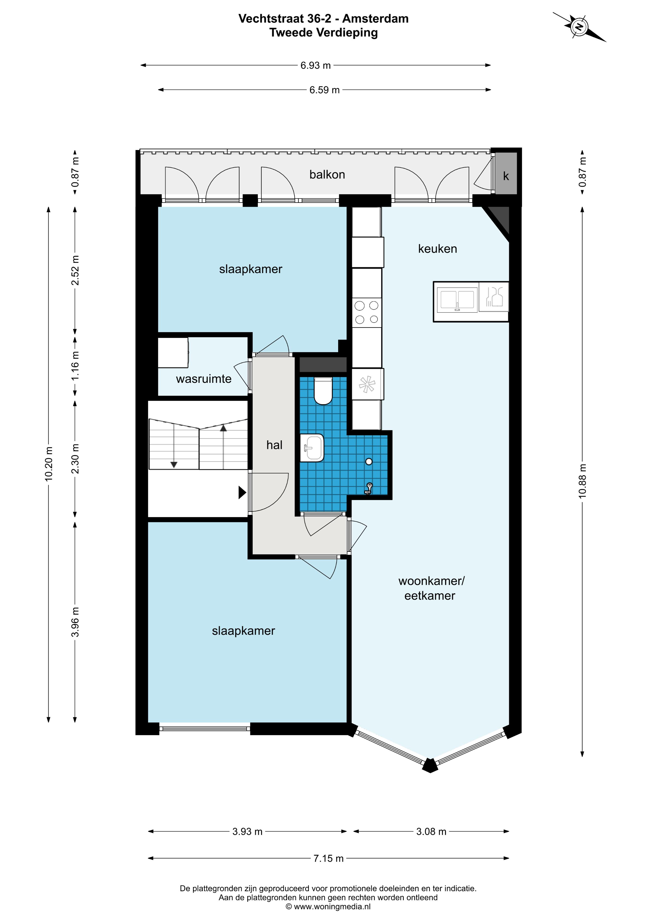 Vechtstraat 36 II, 1078 RM, Amsterdam, Noord-Holland Nederland, 2 Slaapkamers Slaapkamers, ,1 BadkamerBadkamers,Appartement,Huur,Vechtstraat,2,1399