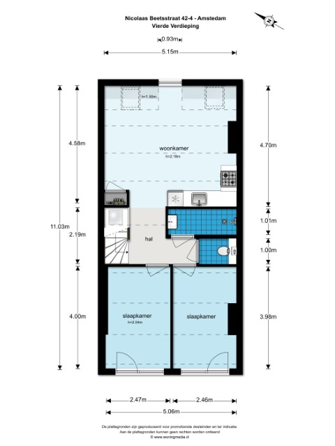 Nicolaas Beetstraat 42 IV, Amsterdam, Noord-Holland Nederland, 2 Slaapkamers Slaapkamers, ,1 BadkamerBadkamers,Appartement,Huur,Nicolaas Beetstraat,4,1403