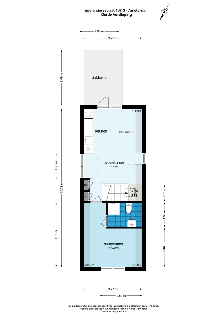 Egelantiersstraat 107 II + III 1015 PZ, Amsterdam, Noord-Holland Nederland, 3 Slaapkamers Slaapkamers, ,2 BadkamersBadkamers,Appartement,Huur,Egelantiersstraat,3,1419