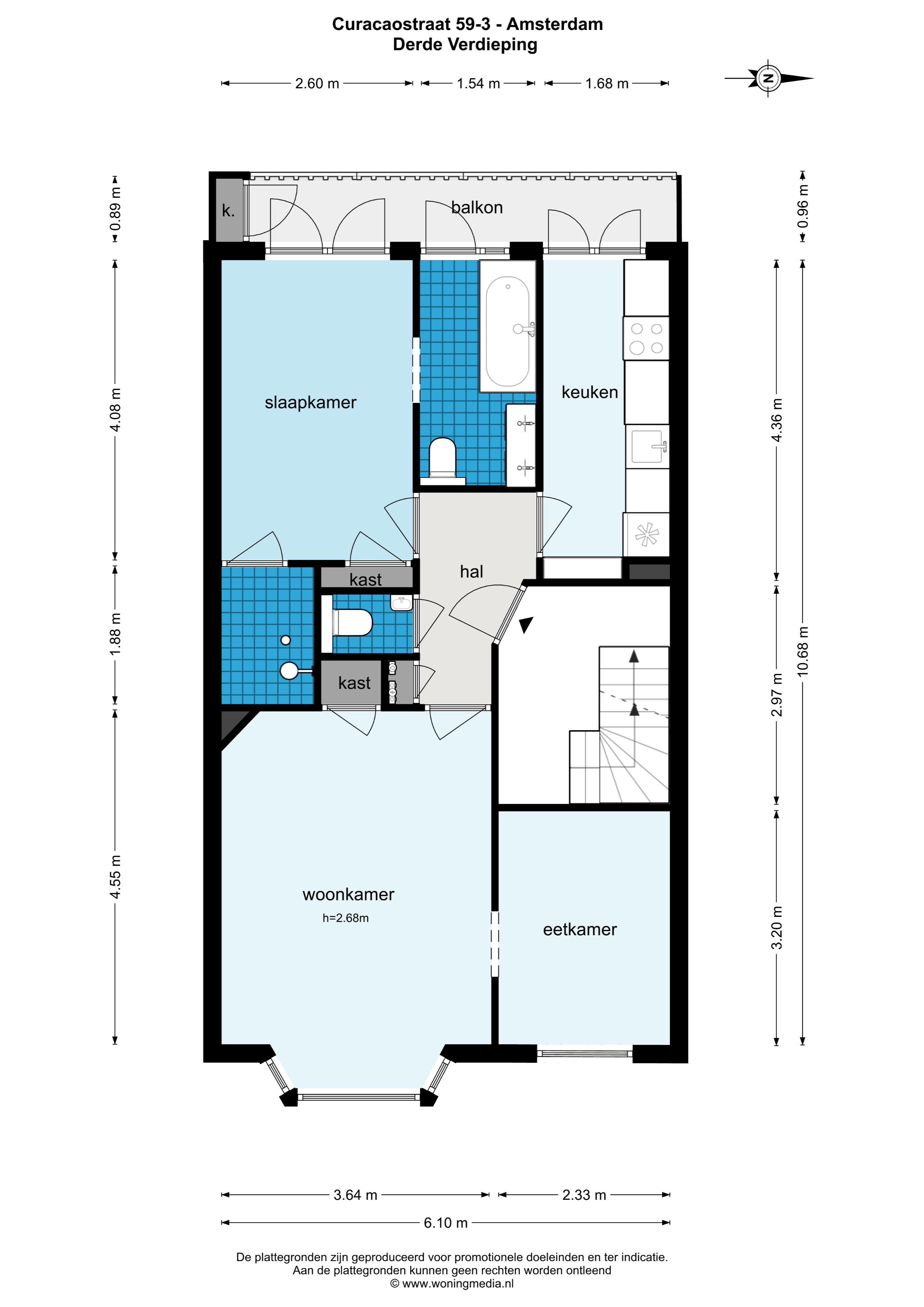 Curacaostraat 59 III 1058 BN, Amsterdam, Noord-Holland Netherlands, 1 Bedroom Bedrooms, ,1 BathroomBathrooms,Apartment,For Rent,Curacaostraat,3,1420