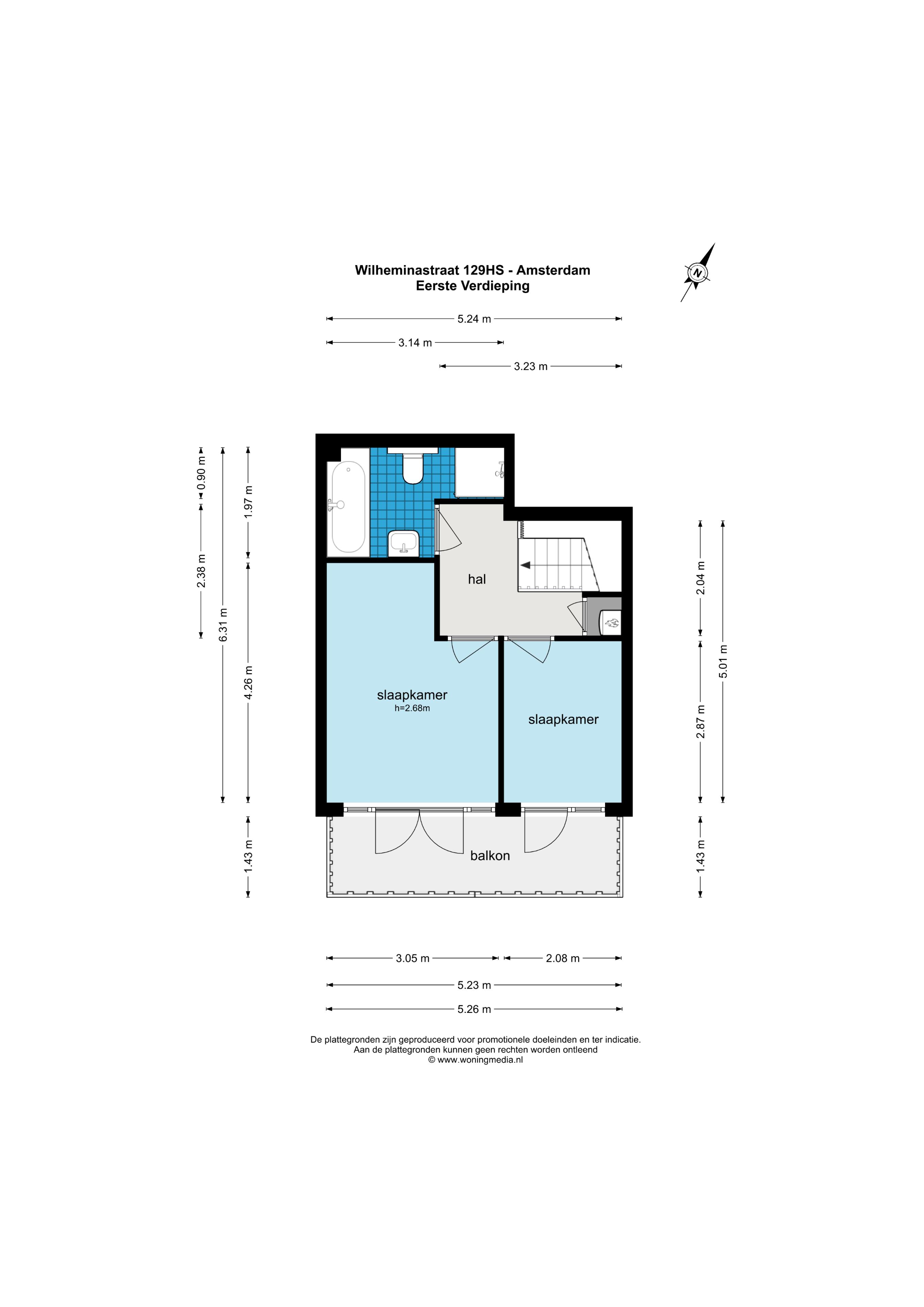 Wilhelminastraat 129 A 1054 WB, Amsterdam, Noord-Holland Nederland, 2 Slaapkamers Slaapkamers, ,1 BadkamerBadkamers,Appartement,Huur,Wilhelminastraat,1427