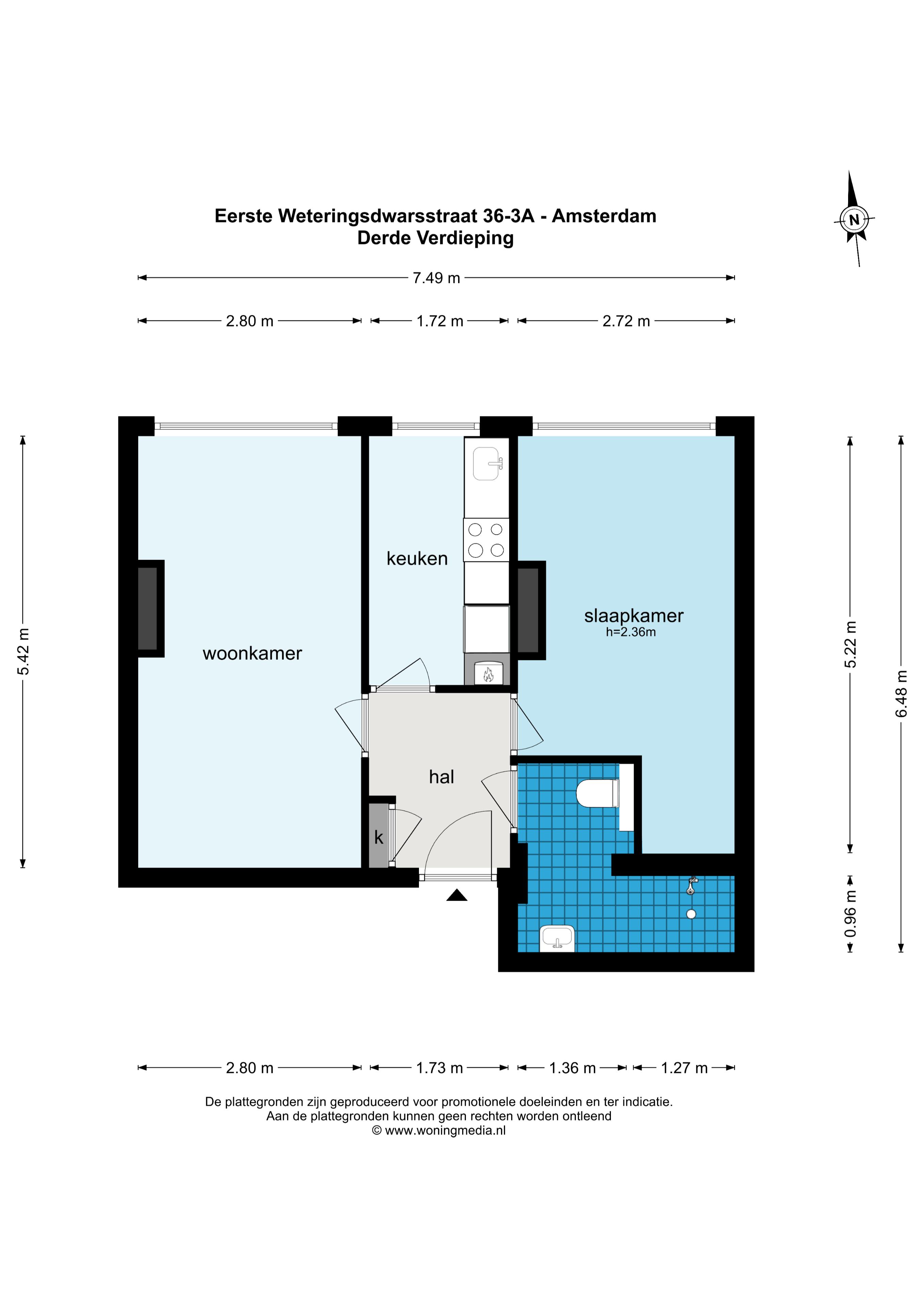 Eerste Weteringdwarsstraat 36 III A 1017 TN, Amsterdam, Noord-Holland Nederland, 1 Bedroom Bedrooms, ,1 BathroomBathrooms,Apartment,For Rent,Eerste Weteringdwarsstraat,3,1467