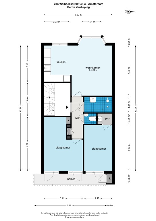 Van Walbeeckstraat 48 III, Amsterdam, Noord-Holland Netherlands, 2 Slaapkamers Slaapkamers, ,1 BadkamerBadkamers,Appartement,Huur,Van Walbeeckstraat 48 III,1,1478