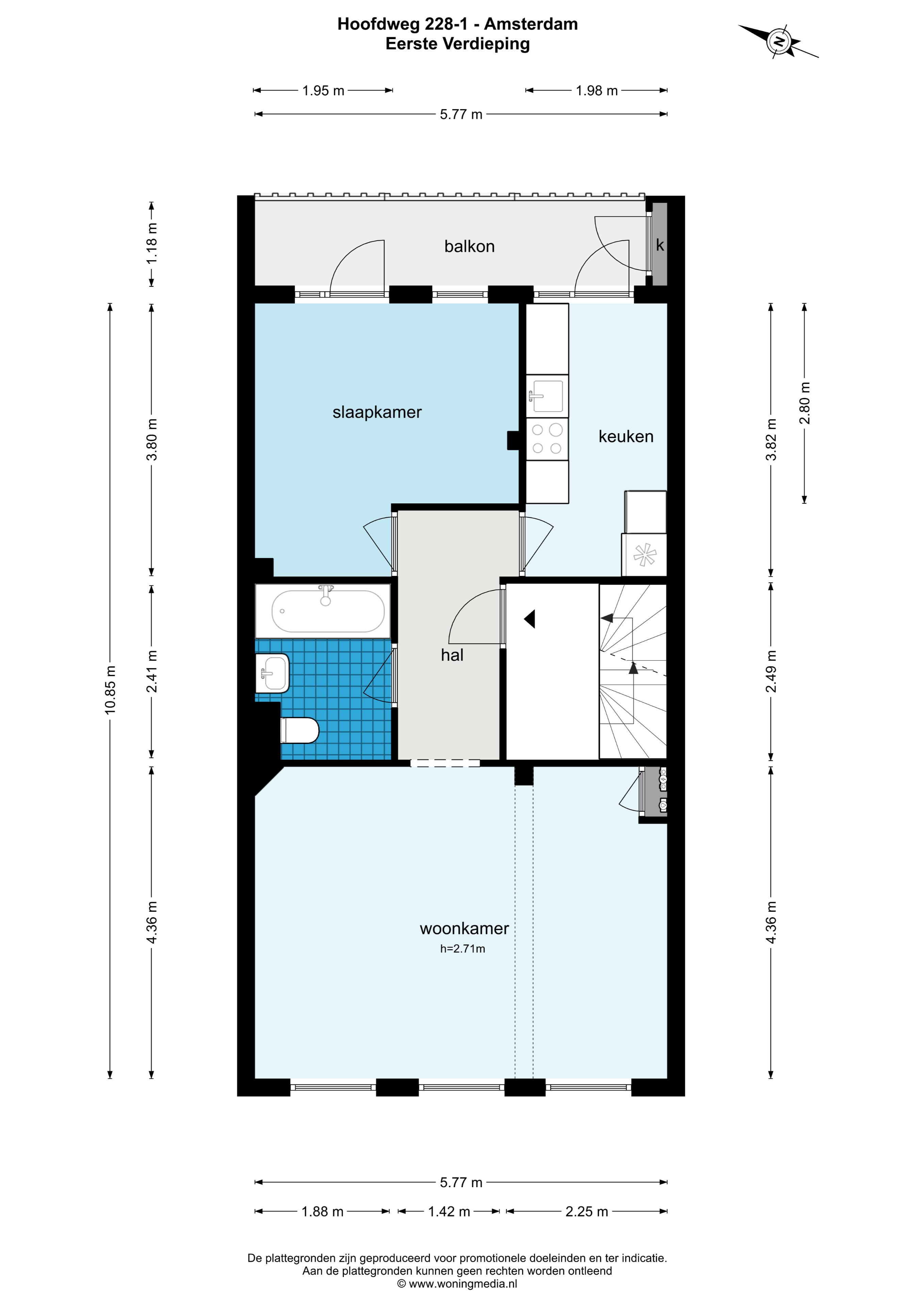 Hoofdweg 228 I 1057 DG, Amsterdam, Noord-Holland Nederland, 1 Bedroom Bedrooms, ,1 BathroomBathrooms,Apartment,For Rent,Hoofdweg,1,1496