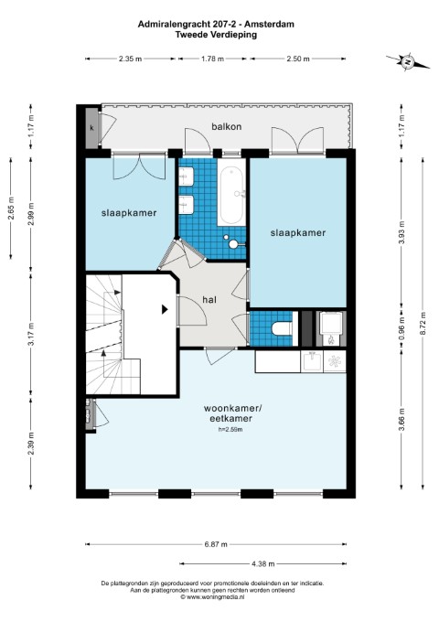 Admiralengracht 207 II 1057 EW, Amsterdam, Noord-Holland Nederland, 2 Bedrooms Bedrooms, ,1 BathroomBathrooms,Apartment,For Rent,Admiralengracht,2,1513