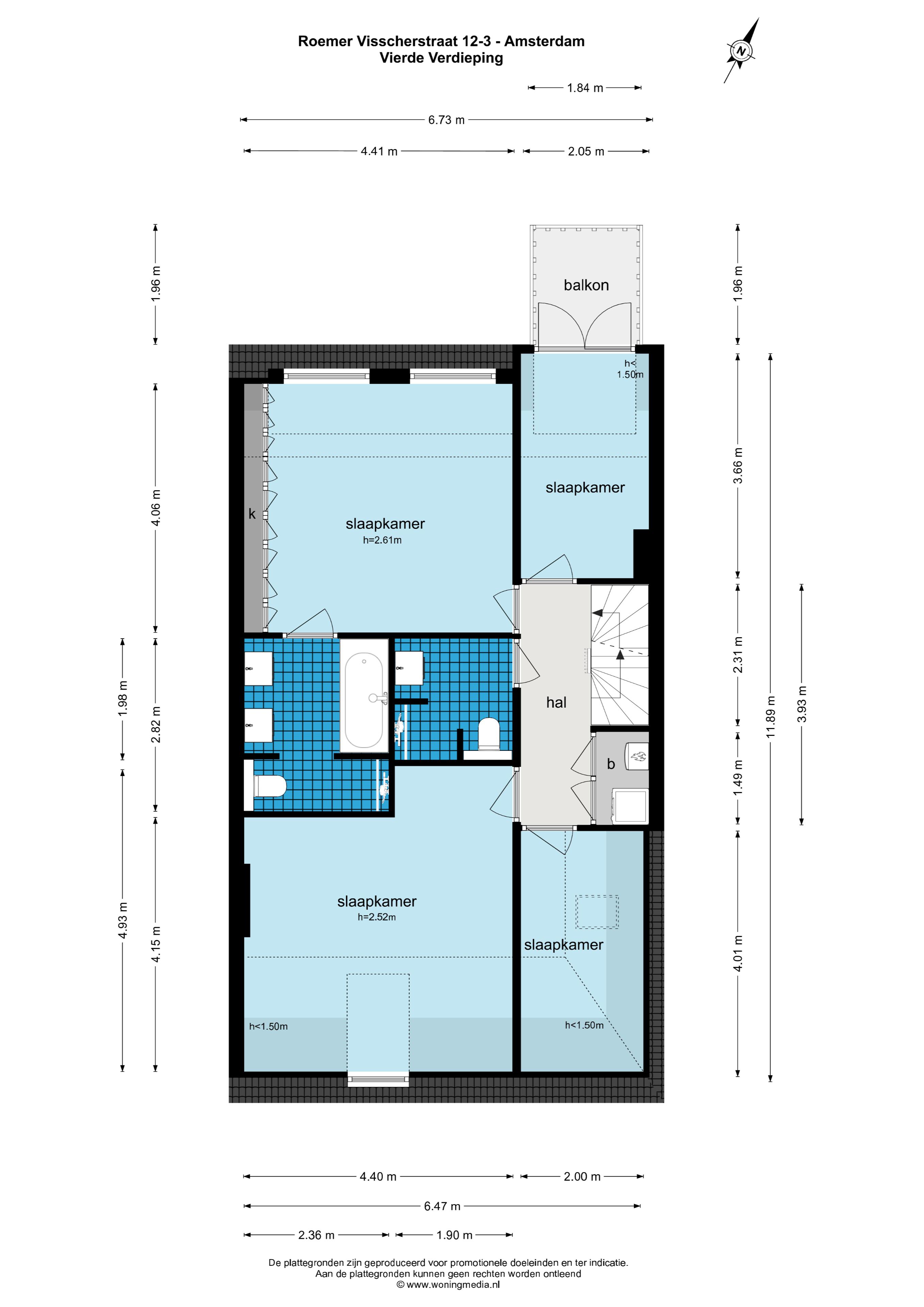 Roemer Visscherstraat 12 III 1054 EX, Amsterdam, Noord-Holland Nederland, 4 Slaapkamers Slaapkamers, ,2 BadkamersBadkamers,Appartement,Huur,Roemer Visscherstraat,3,1543