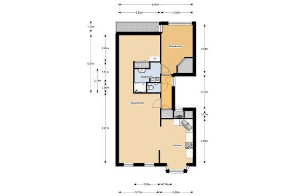 Michelangelostraat 23-II,Amsterdam,Noord-Holland Nederland,2 Bedrooms Bedrooms,1 BathroomBathrooms,Apartment,Michelangelostraat,2,1056