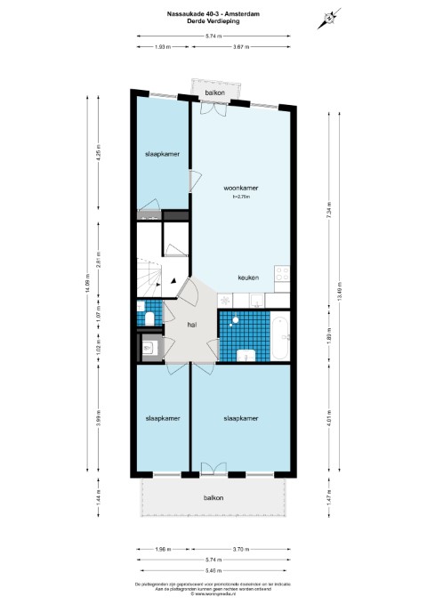 Nassaukade 40 III 1052 CL, Amsterdam, Noord-Holland Netherlands, 3 Bedrooms Bedrooms, ,1 BathroomBathrooms,Apartment,For Rent,Nassaukade,3,1553