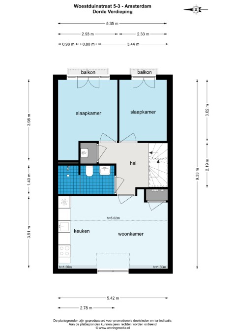 Woestduinstraat 5 III 1058 SX, Amsterdam, Noord-Holland Nederland, 2 Slaapkamers Slaapkamers, ,1 BadkamerBadkamers,Appartement,Huur,Woestduinstraat ,3,1565