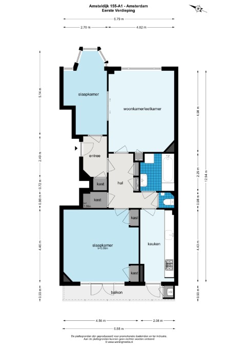 Amsteldijk 155 A1, Amsterdam, Noord-Holland Nederland, 2 Slaapkamers Slaapkamers, ,1 BadkamerBadkamers,Appartement,Huur,Amsteldijk ,1,1569