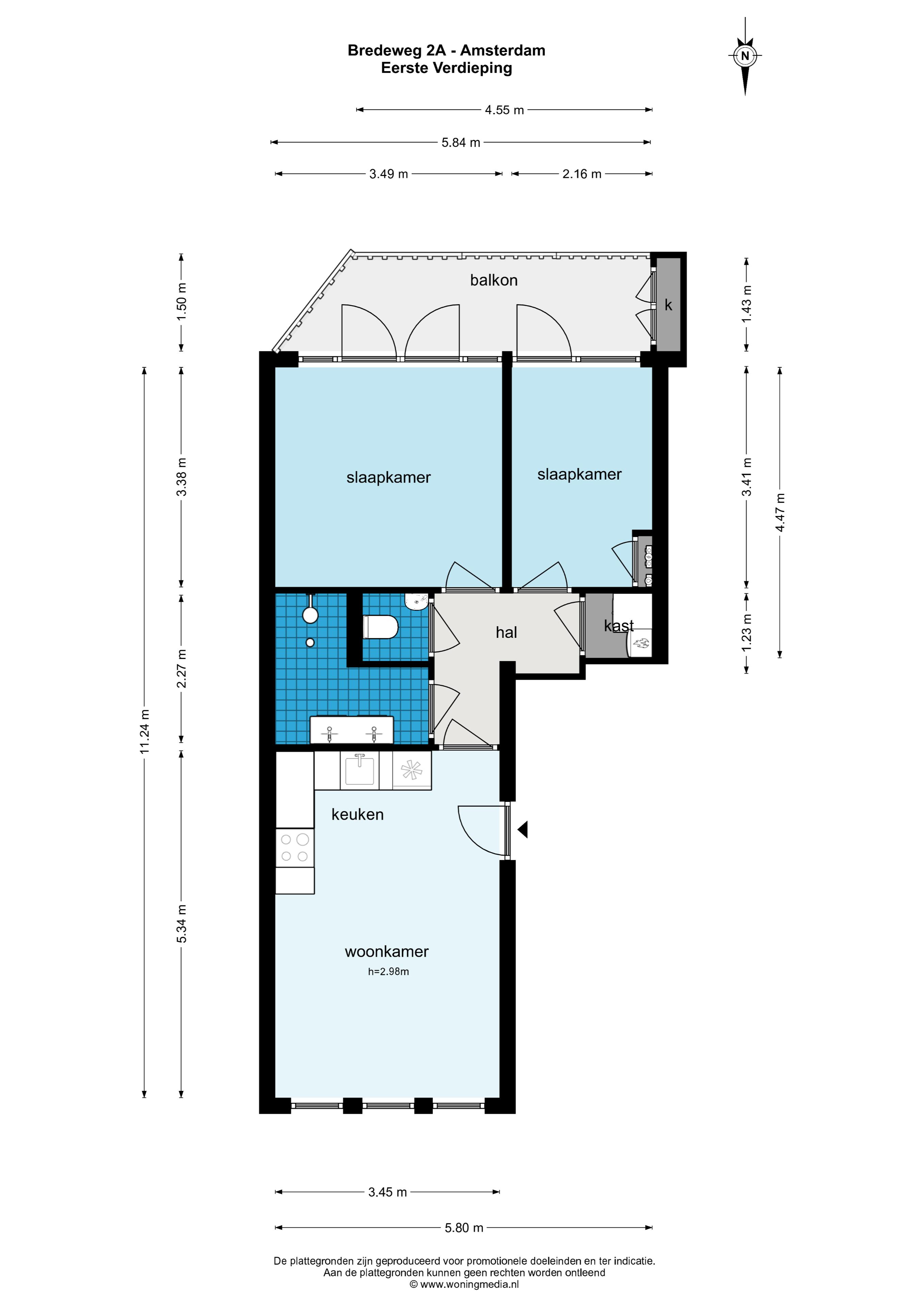 Bredeweg 2-A 1098 BP, Amsterdam, Noord-Holland Nederland, 2 Slaapkamers Slaapkamers, ,1 BadkamerBadkamers,Appartement,Huur,Bredeweg 2-A,1571