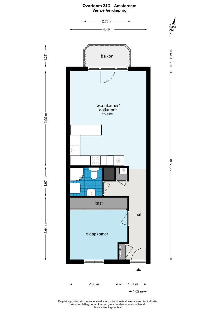 Overtoom 24-D 1054 HJ, Amsterdam, Noord-Holland Nederland, 1 Slaapkamer Slaapkamers, ,1 BadkamerBadkamers,Appartement,Huur,Overtoom,4,1599