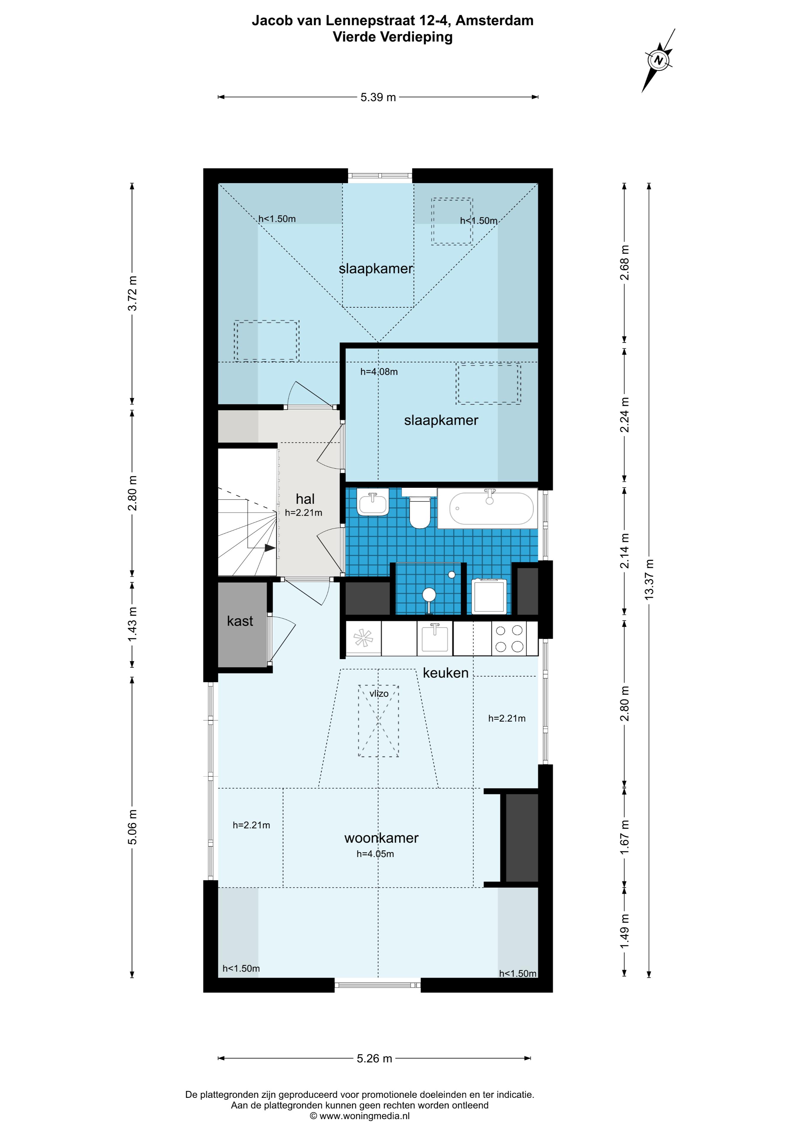 Jacob van Lennepstraat 12 1053 HH, Amsterdam, Noord-Holland Nederland, 2 Slaapkamers Slaapkamers, ,1 BadkamerBadkamers,Appartement,Huur,Jacob van Lennepstraat ,4,1600