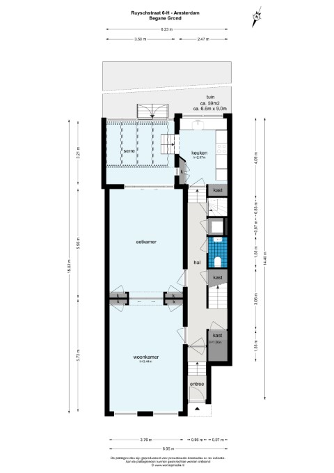 Ruyschstraat 6 Hs 1091 CB, Amsterdam, Noord-Holland Nederland, 4 Slaapkamers Slaapkamers, ,2 BadkamersBadkamers,Appartement,Huur,Ruyschstraat 6 Hs,1603