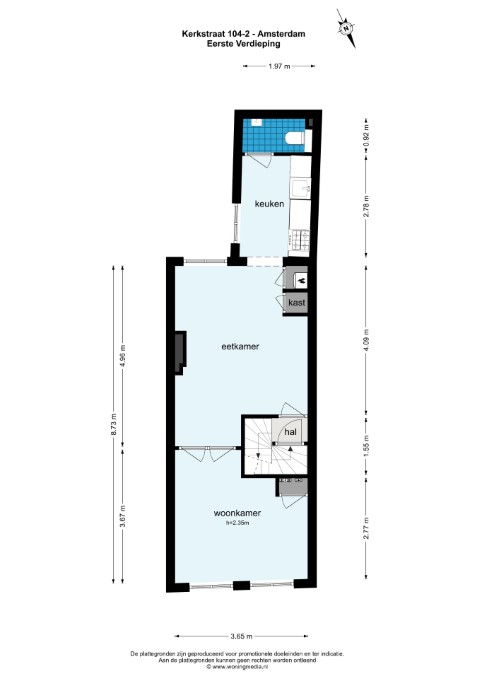 Kerkstraat 104-II 1017 GP, Amsterdam, Noord-Holland Nederland, 2 Slaapkamers Slaapkamers, ,1 BadkamerBadkamers,Appartement,Huur,Kerkstraat 104-II,2,1608