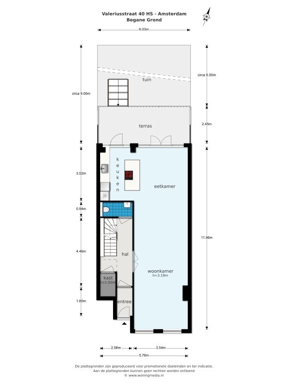 Valeriusstraat 40 huis, Amsterdam, Noord-Holland Nederland, 5 Slaapkamers Slaapkamers, ,2 BadkamersBadkamers,Appartement,Huur,Valeriusstraat,1063