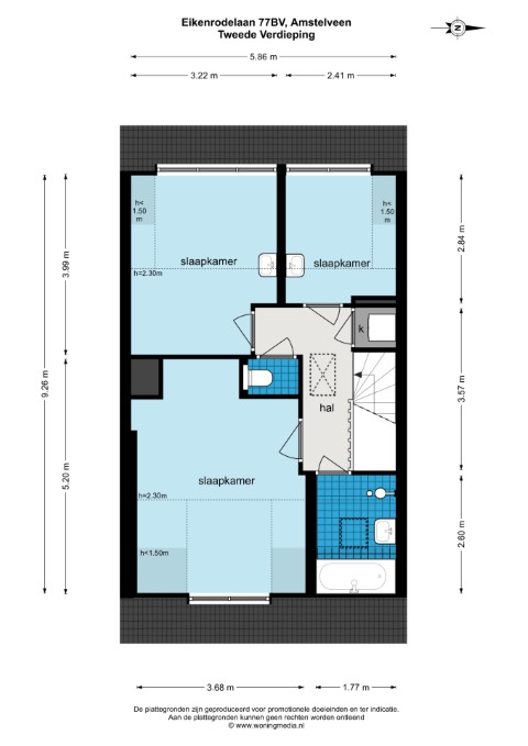 Eikenrodelaan 77 bv, Amsterdam, Noord-Holland Netherlands, 3 Slaapkamers Slaapkamers, ,1 BadkamerBadkamers,Appartement,Huur,Eikenrodelaan 77 bv,1,1636